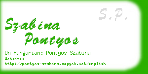 szabina pontyos business card